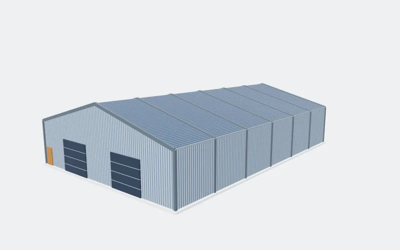 Ilustračný 3D model: menšia hala 20 × 30 m